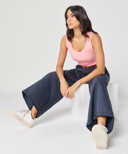 Peach Pink Rib Cami Top