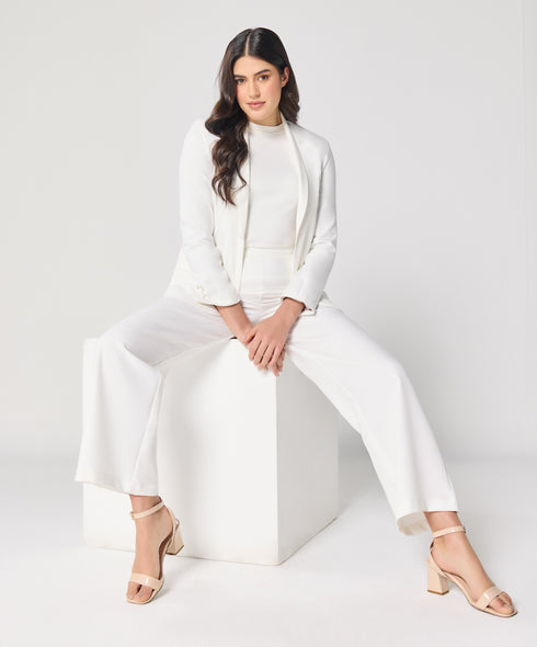 White Flared Formal Pant