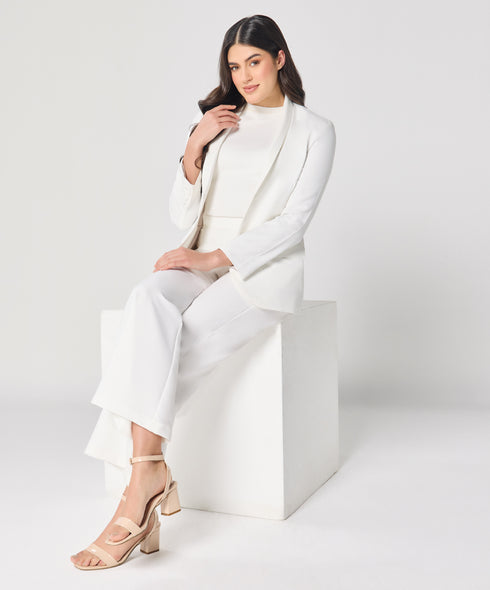 White Flared Formal Pant