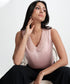 Sleeveless Collar Attached Pink Top