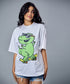 Skating Croco White Oversized Tshirt
