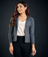 Two Side Welt Pockets Grey Blazer