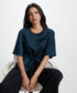 Vneck Trim Attached Satin Top