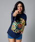 Oversize Navy Bloom Tshirt