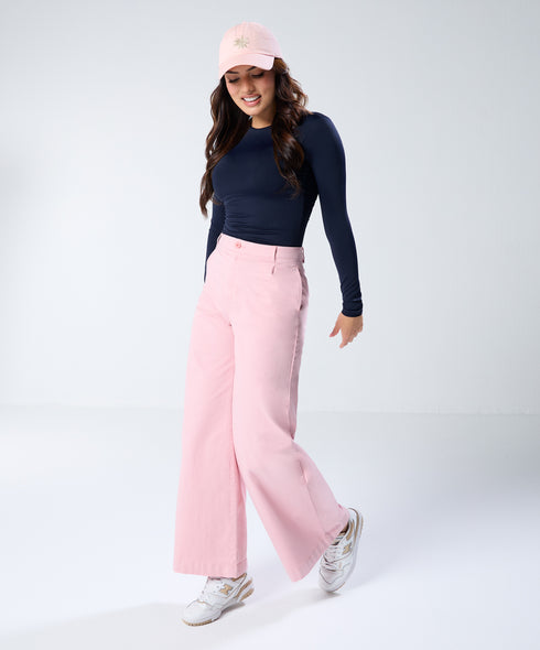 Pink Pleated Pant (Short length)