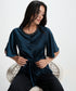 Vneck Trim Attached Satin Top