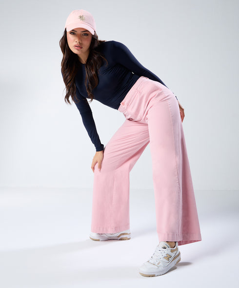 Pink Pleated Pant (Short length)