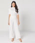 White Flared Formal Pant