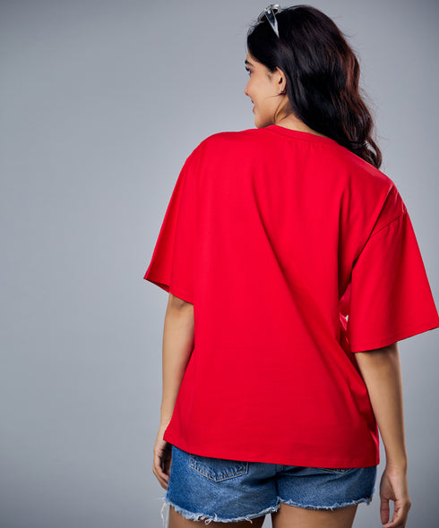 Smiling Doodle Face Oversized Tshirt