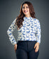 Long Sleeve Butterfly Print Top