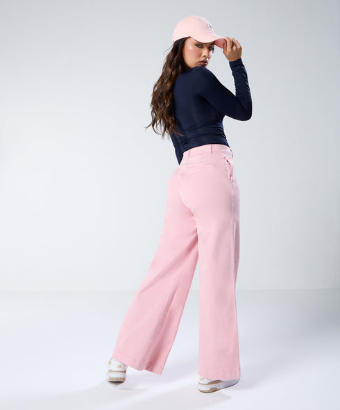 Pink Pleated Pant (Short length)
