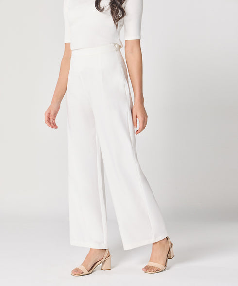 White Flared Formal Pant