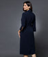 Blazer Inspired navy Midi Dress