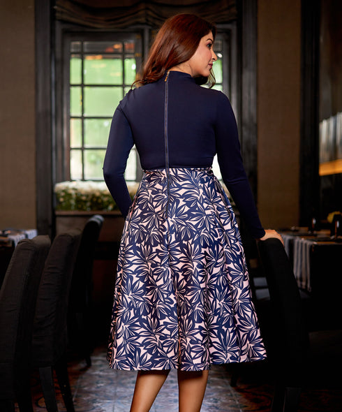 Two Tone Long Sleeve Dress