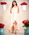 High Low Elegant Beige Maxi Dress