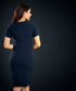 Navy And Grey Detailed Shift Dress
