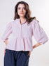 Collar Band Attached Half Sleeve Cotton Top