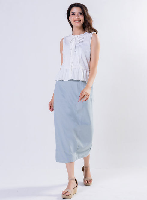 Side Open Cotton Skirt