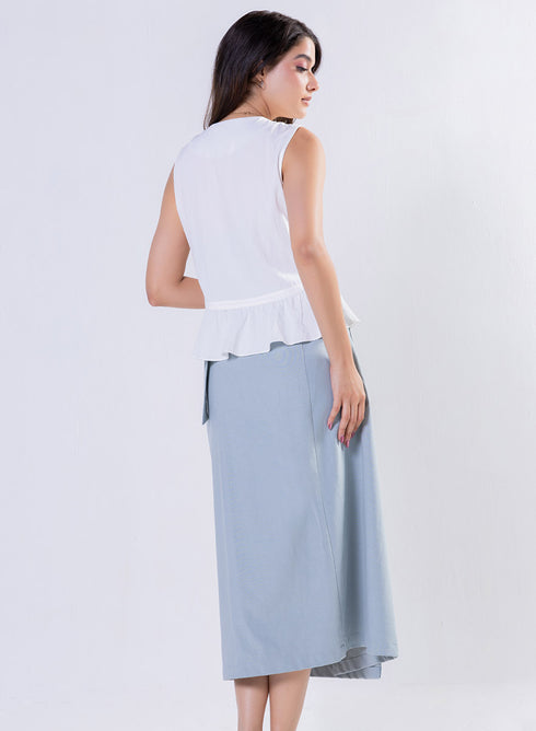 Side Open Cotton Skirt