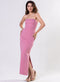 Pink Tube Dress With A Side Opening