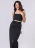 Ponte Skirt And Top Set - Black