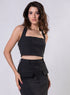 Ponte Skirt And Top Set - Black