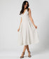 Deep Vneck White Dress