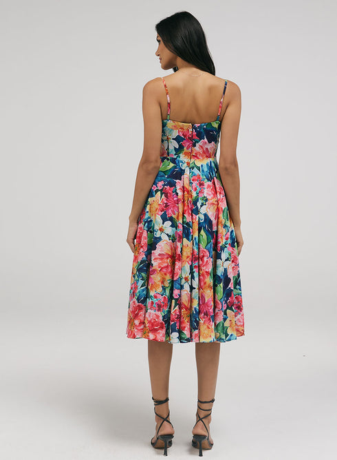 Tiny Strap Dress With Bracot Torso