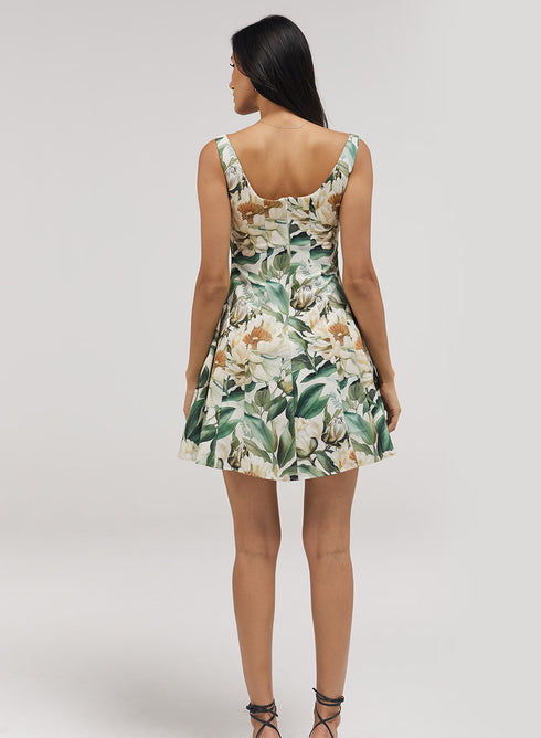 Scoop Neck Printed Dress