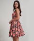 Scoop Neck Printed Balloon Dress