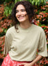 Oversized Cream Green T-shirt