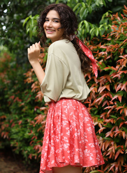 Oversized Cream Green T-shirt