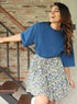 Oversized Crew Neck T-shirt - Teal