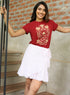 Ladybug Printed Maroon Crew-Neck T-shirt