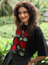 Red Rose Printed Oversized T-shirt