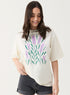Lavender Printed Oversized T-shirt