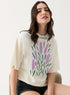 Lavender Printed Oversized T-shirt