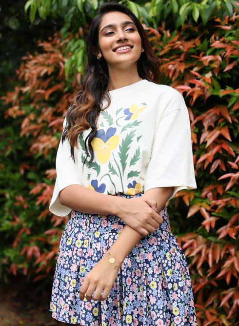 Orchid Printed Oversized T-shirt