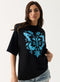 Blue Butterfly Printed T-shirt