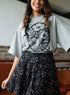Floral Printed Grey Color T-shirt