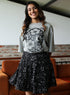 Floral Printed Grey Color T-shirt