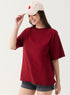 Maroon Oversized T-shirt