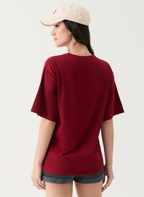 Maroon Oversized T-shirt