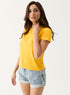 Yellow Sleeve Turn Up T-shirt