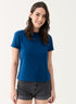 Teal Blue Basic Crew Neck T-shirt