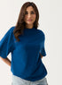 Oversized Crew Neck T-shirt - Teal