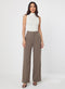 Flared Formal High Waist Pant- Dark Beige