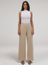 Beige Flared Leg Formal Pant
