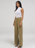 Dried Herb Flared Leg Formal Pant