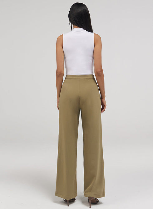 Dried Herb Flared Leg Formal Pant